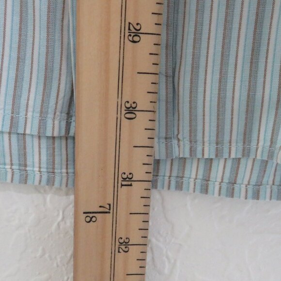 J. Crew* Men's Short Sleeve Button Down Curved Hem Stripe Pocket Shirt~ Size XL - Picture 8 of 10